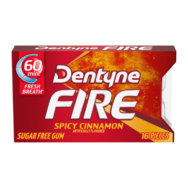 DENTYNE FIRE SPICY CINNAMON SUGAR FREE GUM