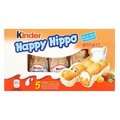 
KINDER HAPPY HIPPO MILK AND HASSELNØTT 10 X5 pack
