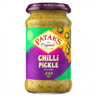 En frisk pickle, med en blanding av grønn chili, aromatisk ingefær og tradisjonelle krydder for å gi et deilig balansert chilikick.