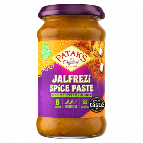 Vår autentiske blanding av aromatiske krydder inkludert spisskummen, koriander, chili og kokos for en vakkert balansert Jalfrezi-rett.