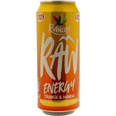 RAW ENERGY ORANGE & MANGO 500ml