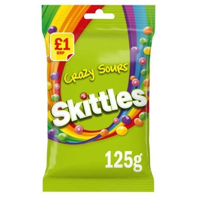 SKITTLES CRAZY SOURS 125g