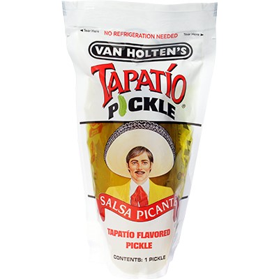 Van Holten's og Tapatio® har slått seg sammen for å lage en ny sylteagurk ved å kombinere den flotte Van Holten's pickle-in-a-pouch med Tapatio®-hot saus-aroma. Det vil garantert bringe varmen og den unike smaken hver fan vil elske.