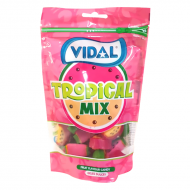 Ta med smaksløkene på ferie til et tropisk reisemål med denne tropiske blandingen fra Vidal!
Inneholder deilig myk og seigt fruktgodteri med en tropisk smak, disse vil garantert treffe blink!
