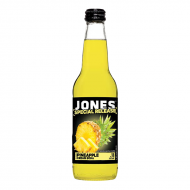 Denne ananaskrembrusen tilbyr den samme sødmen som finnes i Jones Soda-serien via den deilige smaken av fersk, moden ananas og en lett krem med kokos- eller bubblegumsmak, noe som gjør det som effektivt er en brus med pina colada! Det er søt, kremet og forfriskende ananas!