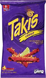 TAKIS FUEGO HOT CHILLI PEPPER & LIME TORTILLA CHIPS